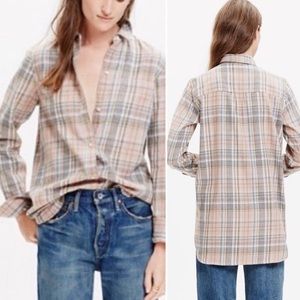 Madewell ex-boyfriend Camden plaid flannel size XS